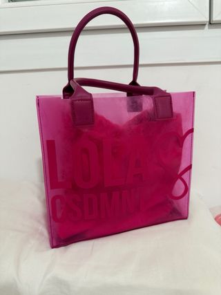Bolso Lola Casademunt Rosa Transparente