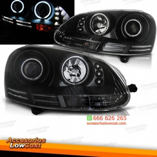 FAROS VW GOLF MK5 03-09 OJOS ANGEL CCFL Y LUZ DIU