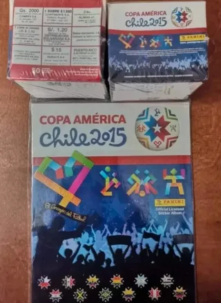Album y 2 cajas copa america Chile 2015 panini