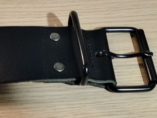 Cinturón de piel negro para hombre