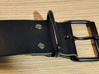 Cinturón de piel negro para hombre