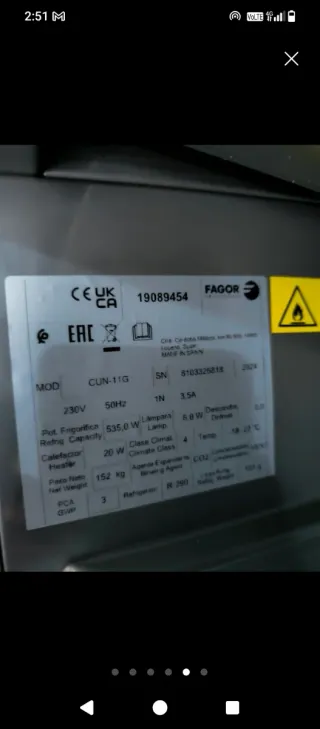 Armario Congelador Fagor