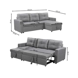 Sofá Cama Reversible Terciopelo Negro