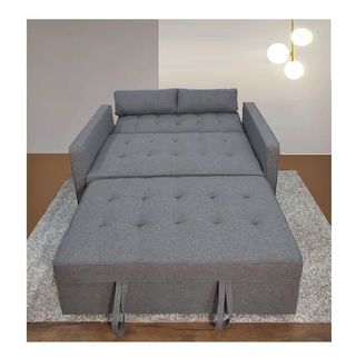 Sofá Cama en Tela Gris