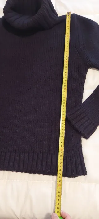 Jersey cuello alto mujer negro