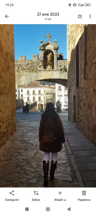 Abrigo antelina y pelo marrón Talla XL