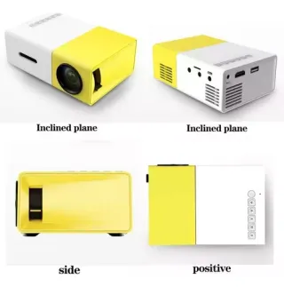 Mini Proyector Portátil 1080p Blanco/Amarillo