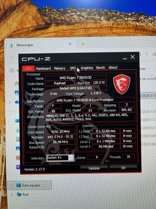PC Gaming RTX 5070 Ryzen 7 7800x3D 32GB RAM6000MHz