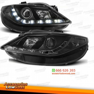 FAROS CON LUZ DIURNA LED SEAT IBIZA 6J. FONDO CRO