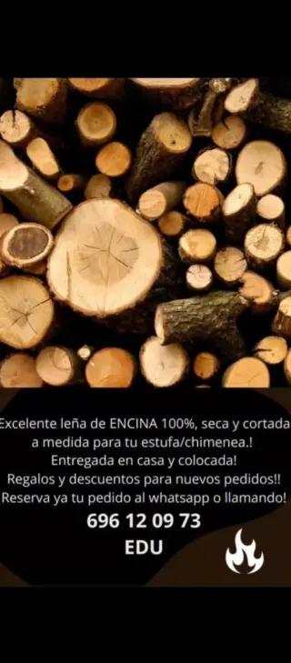 Leña de encina seca 100%