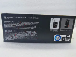 Batería 2.5Ah 12V y Cargador 6A Parkside