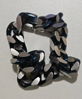 Pulsera Lotus Style Azul y Plateada