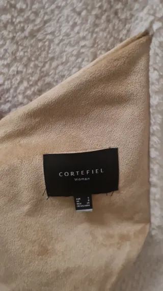 Abrigo doble faz reversible beige