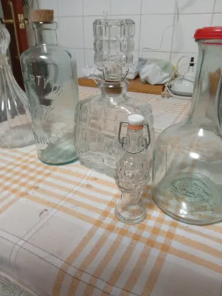 Botellas de colección de vidrio