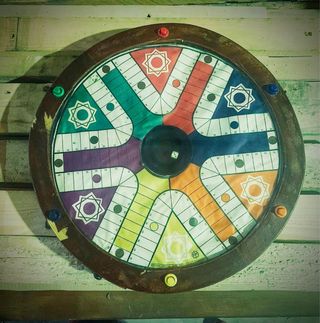 Parche de mesa redondo vintage