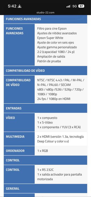 Proyector Epson EH-TW3500