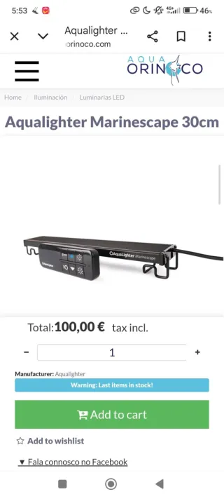 Pantalla LED Marino Aqualighter 30cm