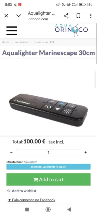 Pantalla LED Marino Aqualighter 30cm