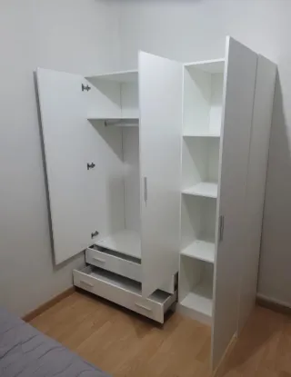 Armario modular madera color beige/marrón