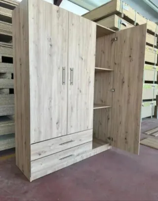 Armario modular madera color beige/marrón