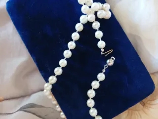 Collana perle vintage chiusura oro 18k