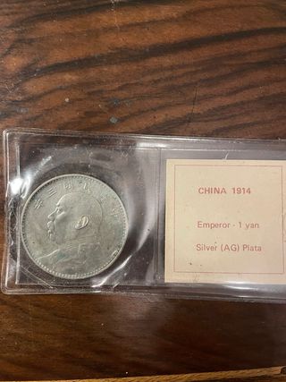 1 yuan china plata