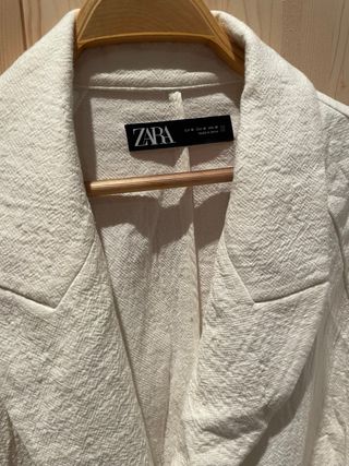 Abrigo Zara Algodón Blanco