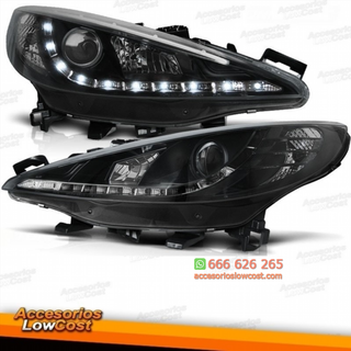 FAROS LUZ DIURNA LED 207, 06-12, FONDO NEGRO
