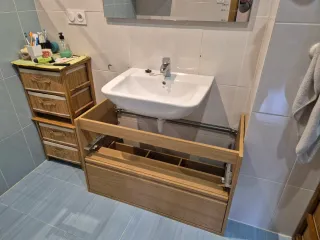 Lavabo completo con grifo y sifón