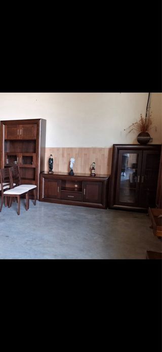 Sofá modular gris y marrón