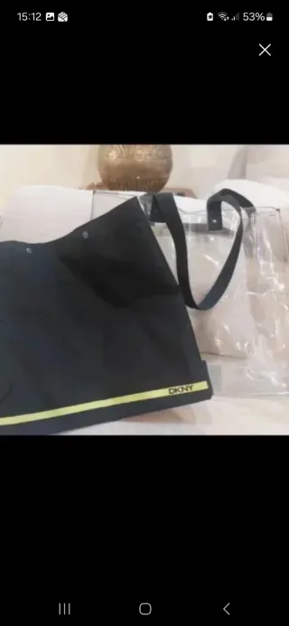 2 Bolsos DKNY Negro y Transparente