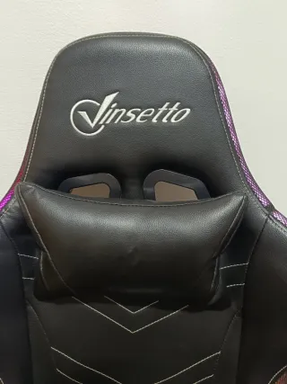 Silla Gaming Vinsetto Negra con Luces LED