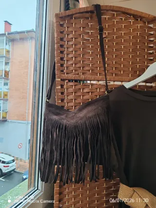 Bolso de flecos marrón