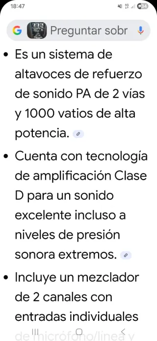 Altavoz Behringer Autoamplificado Negro