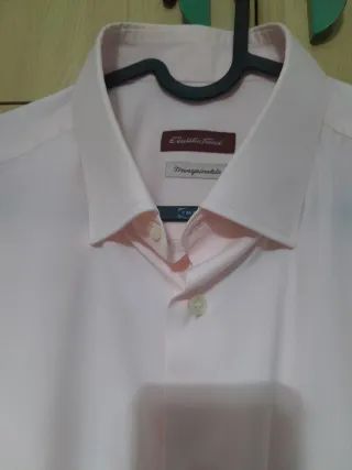 Camisa de hombre rosa manga corta