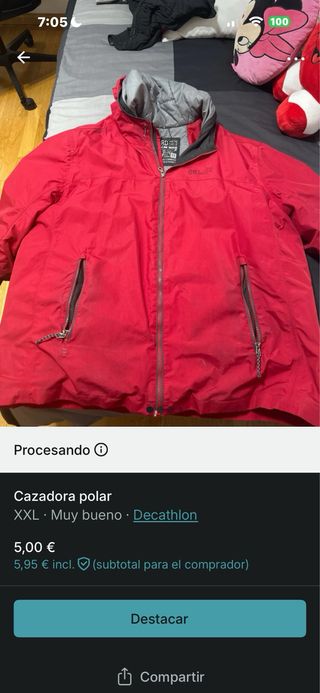 Cazadora polar Decathlon XXL