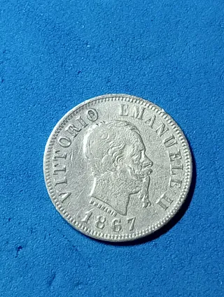 Moneta 50 Centesimi Regno d'Italia Argento