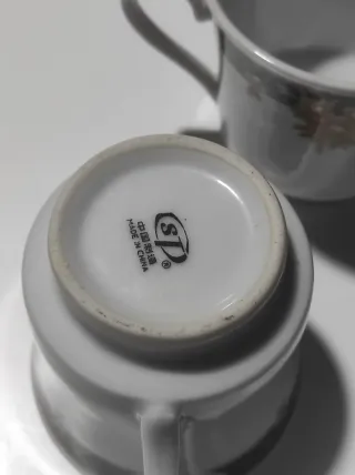 Juego 4 Tazas Café Leche Porcelana ST