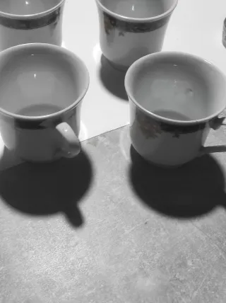 Juego 4 Tazas Café Leche Porcelana ST