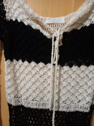 Jersey Ganchillo Perle Calado Rayas