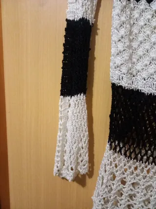 Jersey Ganchillo Perle Calado Rayas