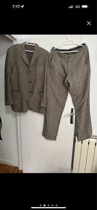 Traje de lino 100% Caramelo nuevo