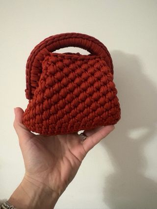 Clutch uncinetto arancione/rosso