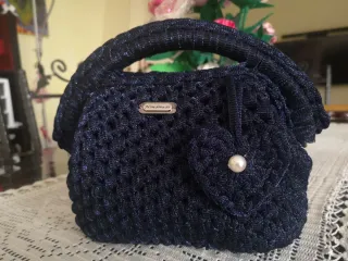 Borsa Fatta A Mano Blu