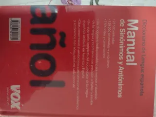 Diccionario español. Sinónimos