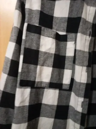 Camisa larga cuadros mujer