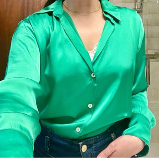 Camisa Zara verde