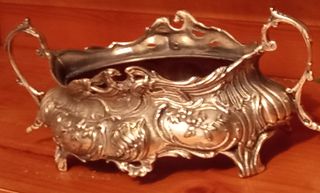 Salsera Antigua Victoriana Uvas Plata