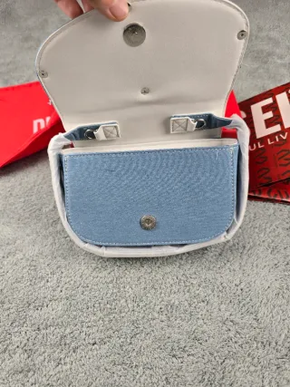 Borsa Diesel Denim nuova con tracolla in aggiunta