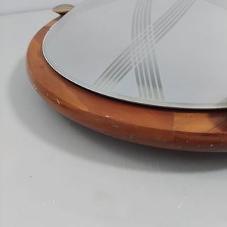 Plafón de techo vintage madera y cristal